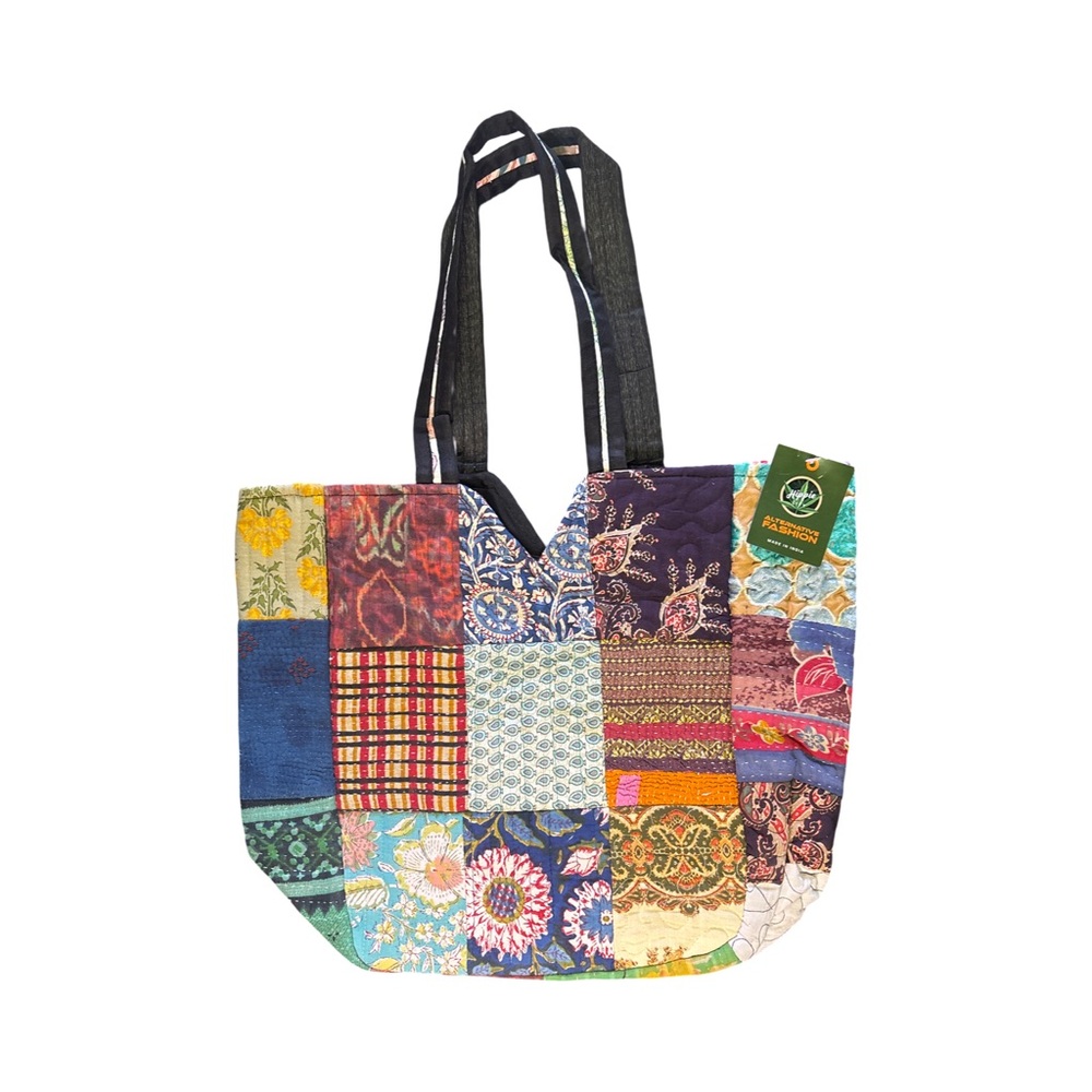One-of-a-Kind Handmade Patchwork Tote Bag – Made in India